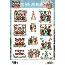 SB11139 3D Pushout Sheet - Berries Beauties - Victorian Christmas Tales - A Christmas Serenade