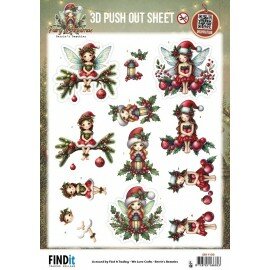 SB11150 3D Pushout Sheet - Berries Beauties - Fairy Christmas - Christmas Fairy