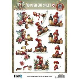 SB11149 3D Pushout Sheet - Berries Beauties - Fairy Christmas - Lantern