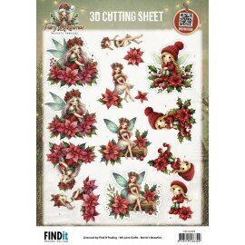 CD12499 3D Cutting Sheet - Berries Beauties - Fairy Christmas - Poinsettia