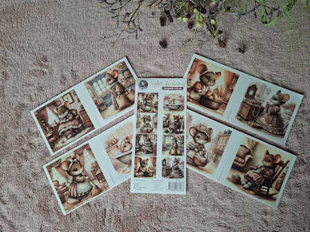 Fairybells 3-D setje Vintage muizen