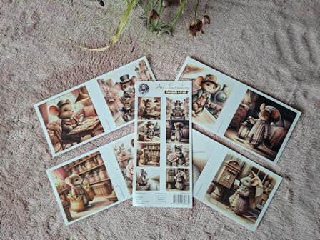 Fairybells 3-D setje Vintage muizen 2