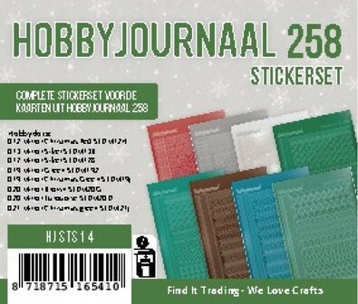Stickerset Hobbyjournaal 258 - Berries Beauties - Whimsical Christmas - Festive Forest