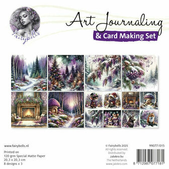 Fairybells Art Journaling &amp; Card Making Set Kerst Paars