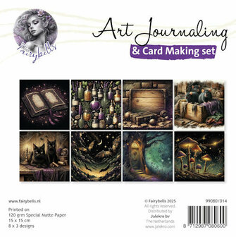 Fairybells Art Journaling &amp; Card Making Backgrounds Set Moonlight