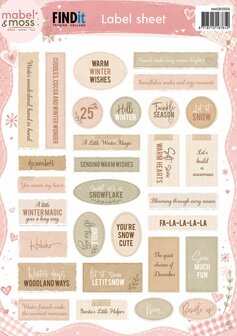 Mabel and Moss Sentiment Sheet - Winter Wishes