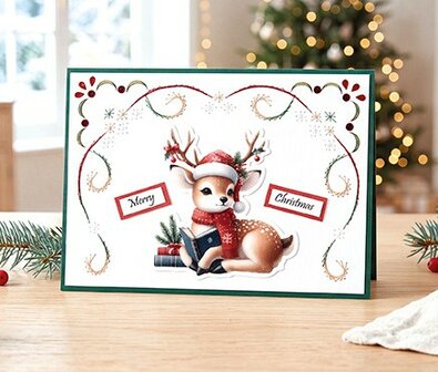 3D Cutting Sheet - Berries Beauties - Furry Christmas Friends - Christmas Deer