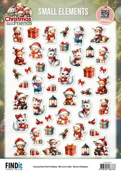Cutting Sheet - Berries Beauties - Furry Christmas Friends - Small Elements