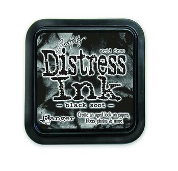 Ranger Tim Holtz Distress Ink Black Soot detail