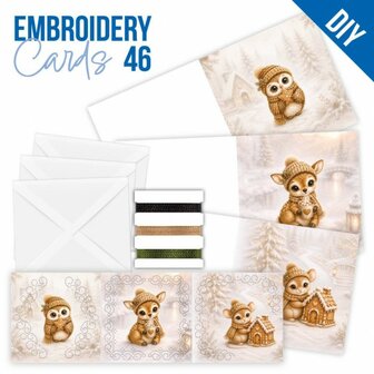 Complete Stitch and Do borduurset voor het maken van drie handgemaakte kaarten.