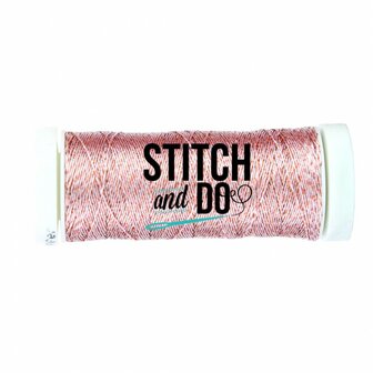 Stitch and Do Sparkles-borduurgaren in de kleur zilver-koper, klosje van 120 meter