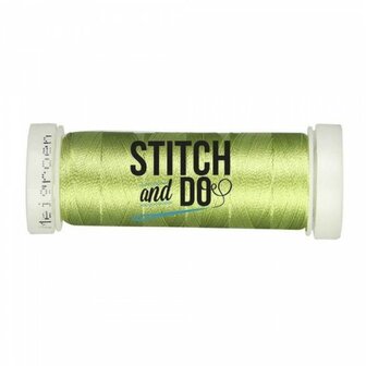 Stitch and Do linnen borduurgaren in de kleur meigroen, klosje van 200 meter