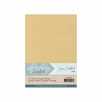 A5 zand linnenkarton van Card Deco Essentials, 240 g/m&sup2;, pakje met 10 vellen