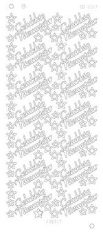 Stickervel 3017 CD Gelukkig nieuwjaar zilver