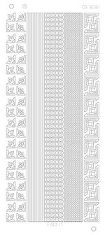 Stickervel 3061 CD Various Lines Corners Platinum