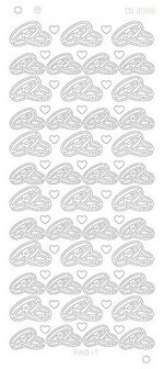 Stickervel 3088 CD Wedding Rings Platinum