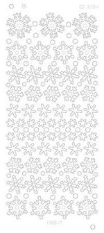 Stickervel 3094 CD Snowflakes zilver