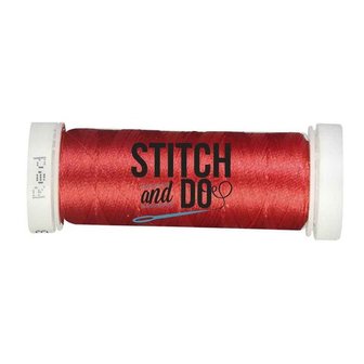 Stitch &amp; Do 200 m - Borduurgaren - Linnen &ndash; Rood