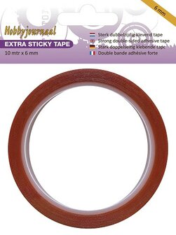 HJSTICKY06 Hobbyjournaal - Extra Sticky Tape - 6 mm