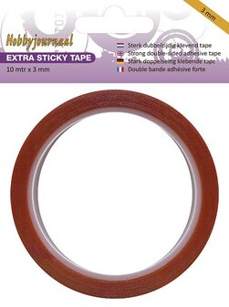 HJSTICKY03 Hobbyjournaal - Extra Sticky Tape - 3 mm