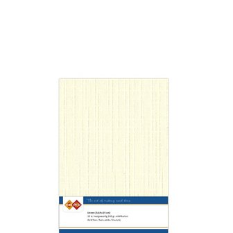 02 Card Deco Linnen A5 10 vel Creme 240grm