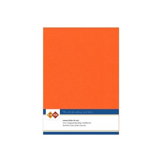 11 Card Deco Linnen A5 10 vel Oranje 240grm 