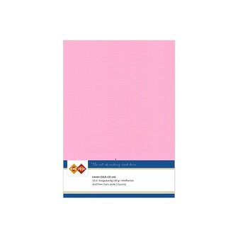 16 Card Deco Linnen A5 10 vel Roze 240grm 