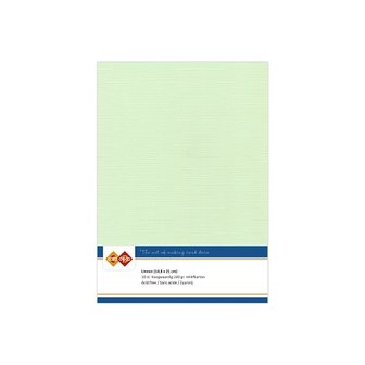 19 Card Deco Linnen A5 10 vel Licht Groen 240grm