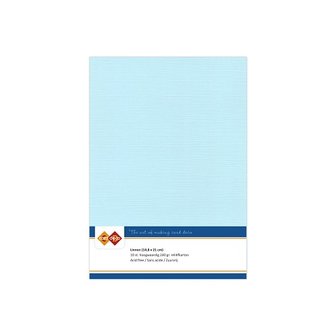 27 Card Deco Linnen A5 10 vel Babyblauw 240grm 