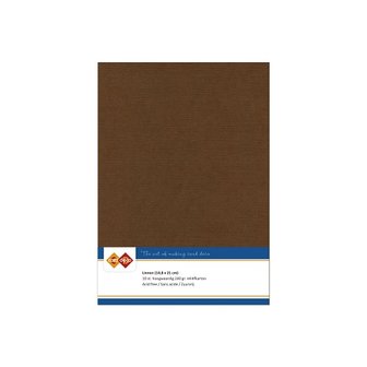 33 Card Deco Linnen A5 10 vel Chocoladebruin 240grm