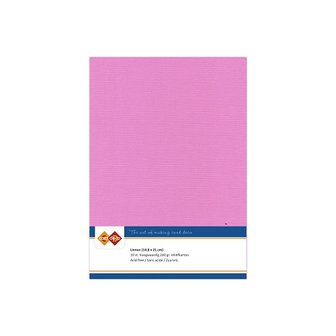 37 Card Deco Linnen A5 10 vel Fuchsia 240grm