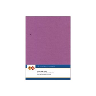 38 Card Deco Linnen A5 10 vel Aubergine 240grm