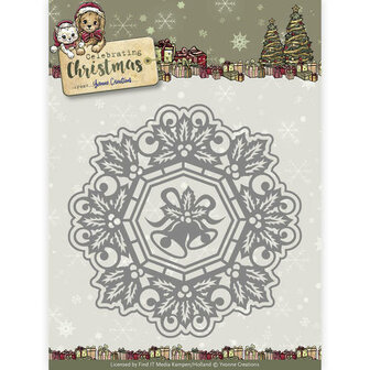 YCD10113 Die - Yvonne Creations - Celebrating Christmas- Jingle Bells Circle Frame Yvonne Creations