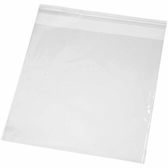 Zakjes 315 bij  309mm+ klep met kleefstrip opp 30 micron 50 stuks