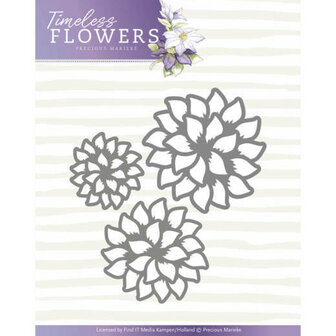 PM10122 - Dies - Precious Marieke - Timeless Flowers - Dahlia Trio