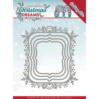 YCD10142 - Dies - Yvonne Creations - Christmas Dreams - Christmas Borders - 9,4x10,3cm