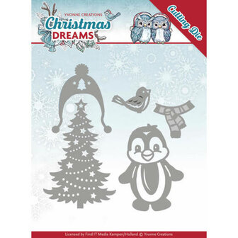 YCD10144 - Dies - Yvonne Creations - Christmas Dreams - Christmas Penguin