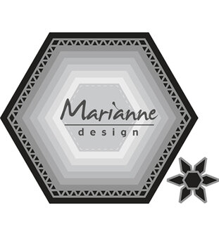 CR1444 - Marianne Design - Craftables - Basic set Hexagon - 106x93mm