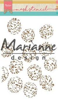 PS8010 &ndash; Marianne Design &ndash; Stencils &ndash; Tiny&#039;s dennenappels 15x21cm