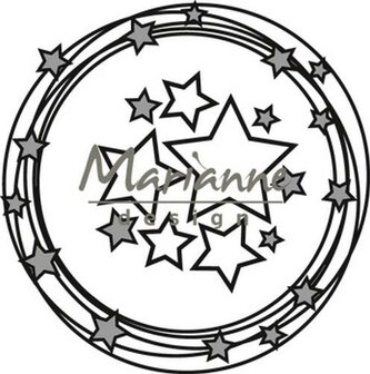 CR1447 Marianne Design &ndash; Craftables &ndash; Cirkel &amp; Sterren 8 x 16 cm
