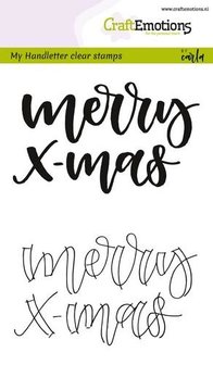 130501/1809 CraftEmotions clearstamps A6 - handletter - Merry Xmas