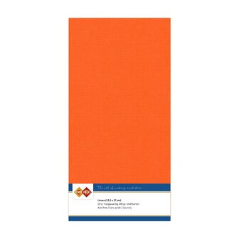 11 Card Deco Linnen 135x270mm 10 vel Oranje 240grm