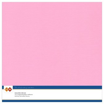 16  Card Deco Linnenkarton - 30,5 x 30,5  Roze  10 vel