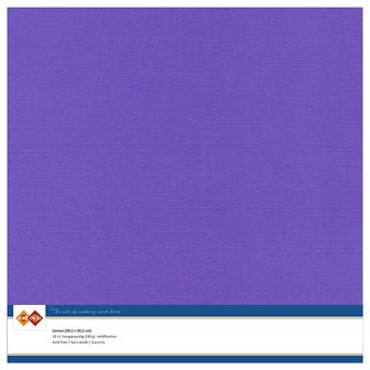 18  Card Deco Linnenkarton - 30,5 x 30,5  Violet  10 vel