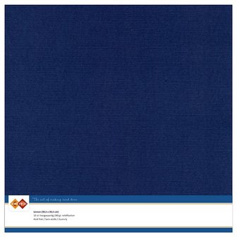 LKK-SC30  Card Deco Linnenkarton - 30,5 x 30,5  Donkerblauw  10 vel