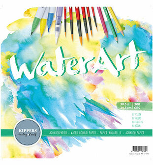 Water Art  Aquarel Papier 8 sheets / 30.5 x 30.5cm / 300 grs