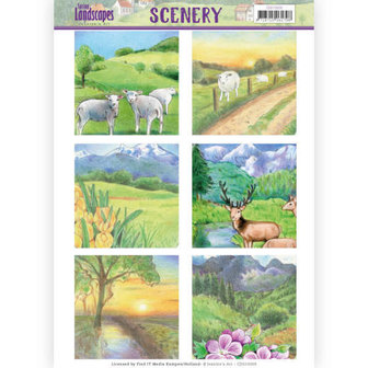 CDS10009 Die Cut Topper - Scenery  Jeanines Art - Spring Landscapes 2