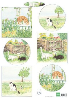 Marianne D Decoupage Tiny&#039;s katten IT609 A4