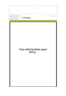 CraftEmotions Synthetisch papier - Yupo wit 10 vl A4 - FEB 200 gr