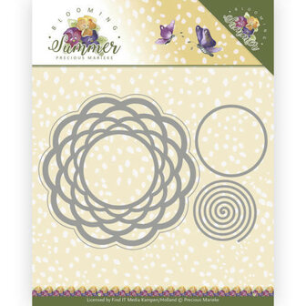 PM10152 Dies - Precious Marieke - Blooming Summer - Braided Circle -17x11,6cm